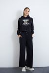 WOMEN'S TRACK SUIT WITH 2 THREAD LONG SLEEVE PRINTED WAIST