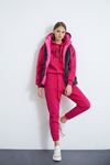WOMEN'S 3 PLY FLEECE HOODED TRACK SUIT WITH PUFFER VEST