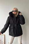 Filling Fabric Fur Quilted Women's Coat